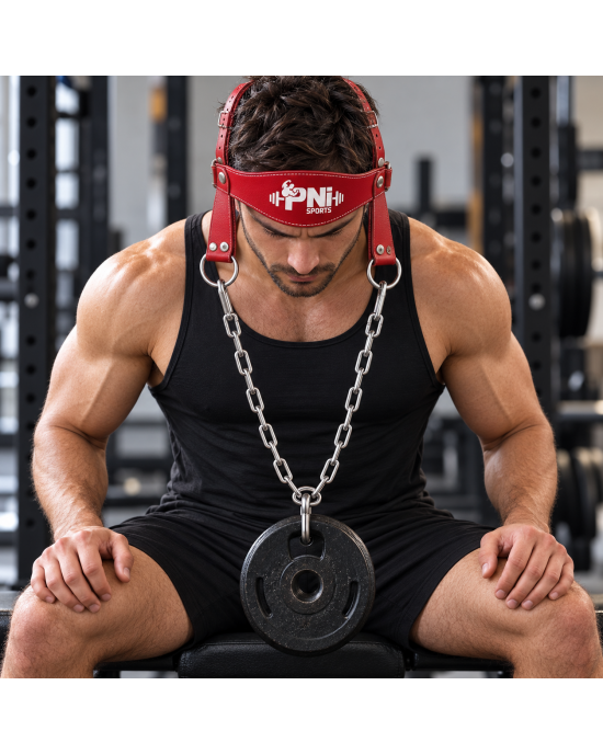 Weight Lifting Leather Head Harness